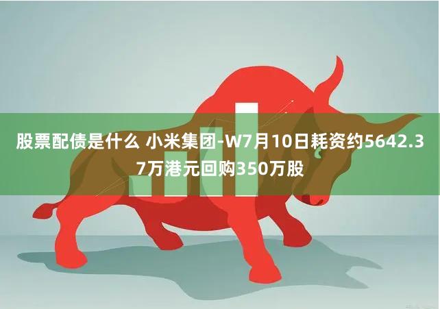 股票配债是什么 小米集团-W7月10日耗资约5642.37万港元回购350万股