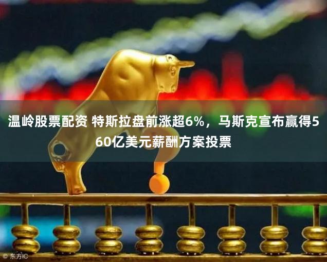 温岭股票配资 特斯拉盘前涨超6%，马斯克宣布赢得560亿美元薪酬方案投票